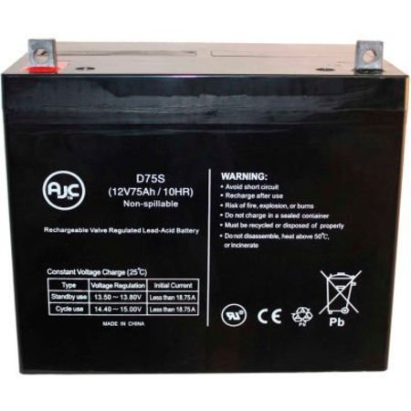 BATTERY CLERK AJC Hoveround Teknique HD XHD Patriot 12V 75Ah Wheelchair Battery AJC-D75S-B-0-111733